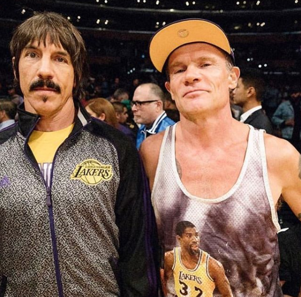 red hot chili peppers lakers jersey