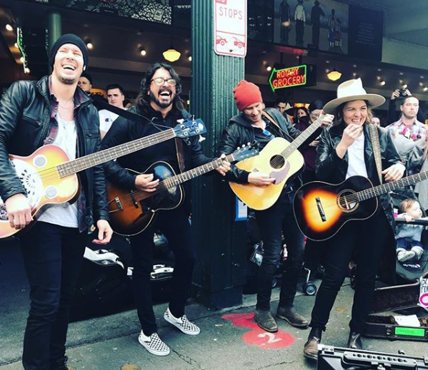 Watch Brandi Carlile Perform at Her Old Seattle Busking Spot with Dave Grohl