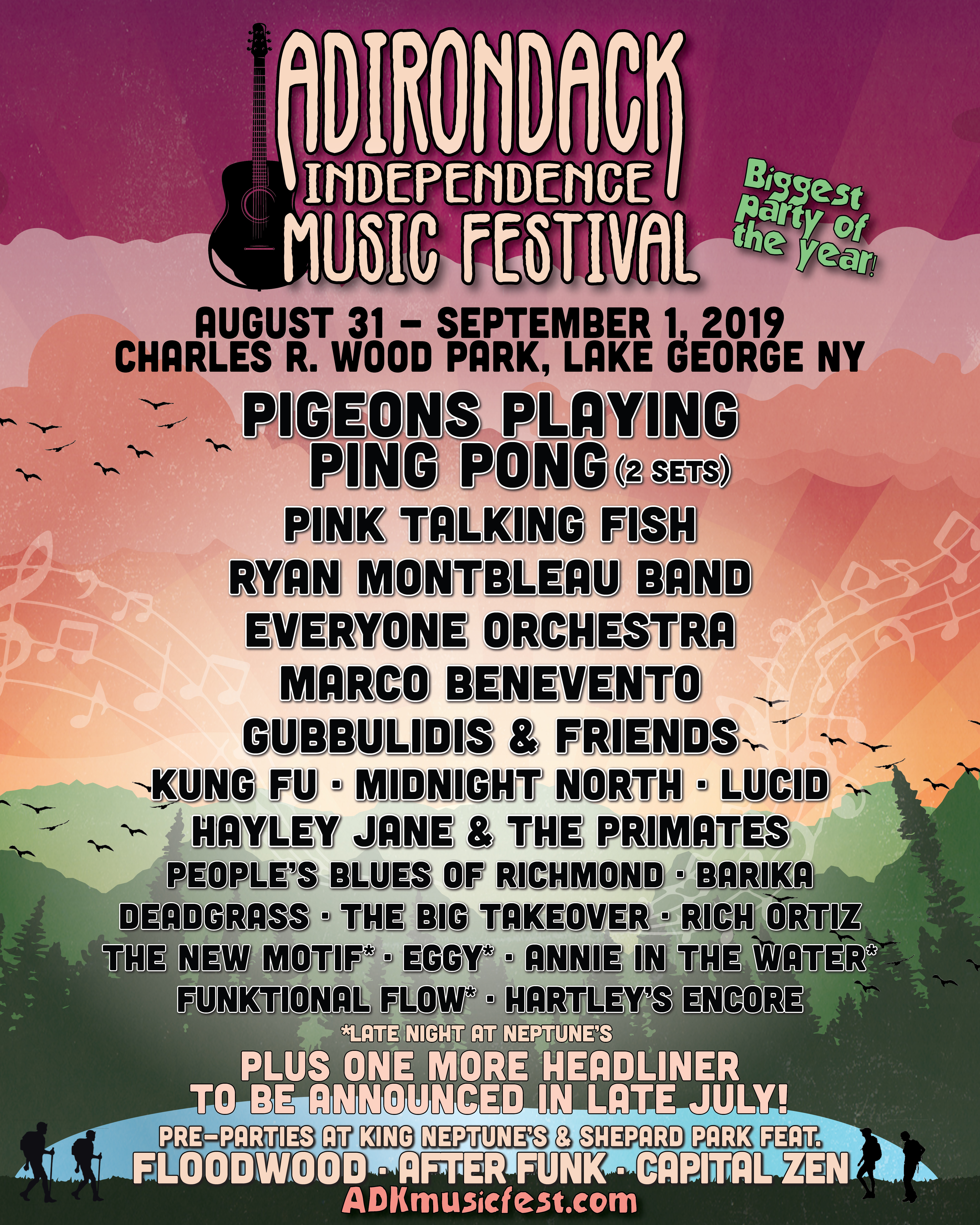 Adirondack Independence Music Festival To Feature Pigeons Playing Ping Pong, Pink Talking Fish, Marco Benevento and More