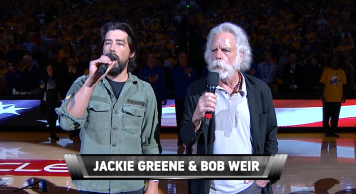 Watch Jackie Greene and Bob Weir Sing The National Anthem at the NBA Playoffs
