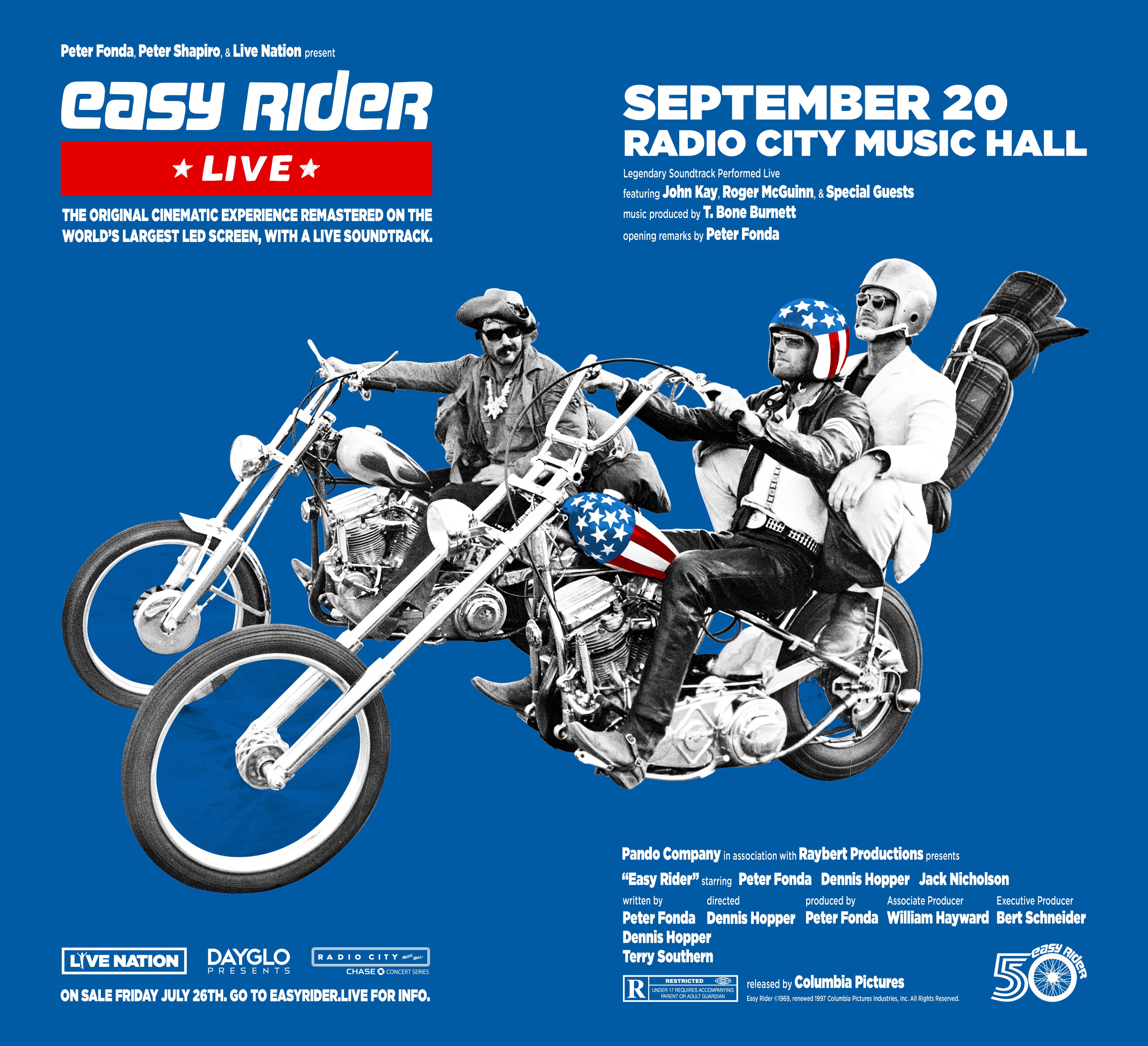 50th Anniversary ‘Easy Rider’ Screening Will Feature Live Soundtrack by Members of Steppenwolf and The Byrds
