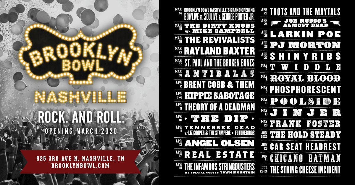 Brooklyn Bowl Announces 1,200-Capacity Nashville Location, Shares Initial Show Lineup