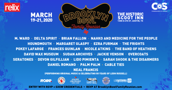 M. Ward, Nahko And Medicine For The People, Houndmouth, Nicole Atkins and More to Perform at 3rd Annual Brooklyn Bowl Family Reunion at SXSW M. Ward, Nahko And Medicine For The People, Houndmouth, Nicole Atkins and More to Perform at 3rd Annual Brooklyn Bowl Family Reunion at SXSW