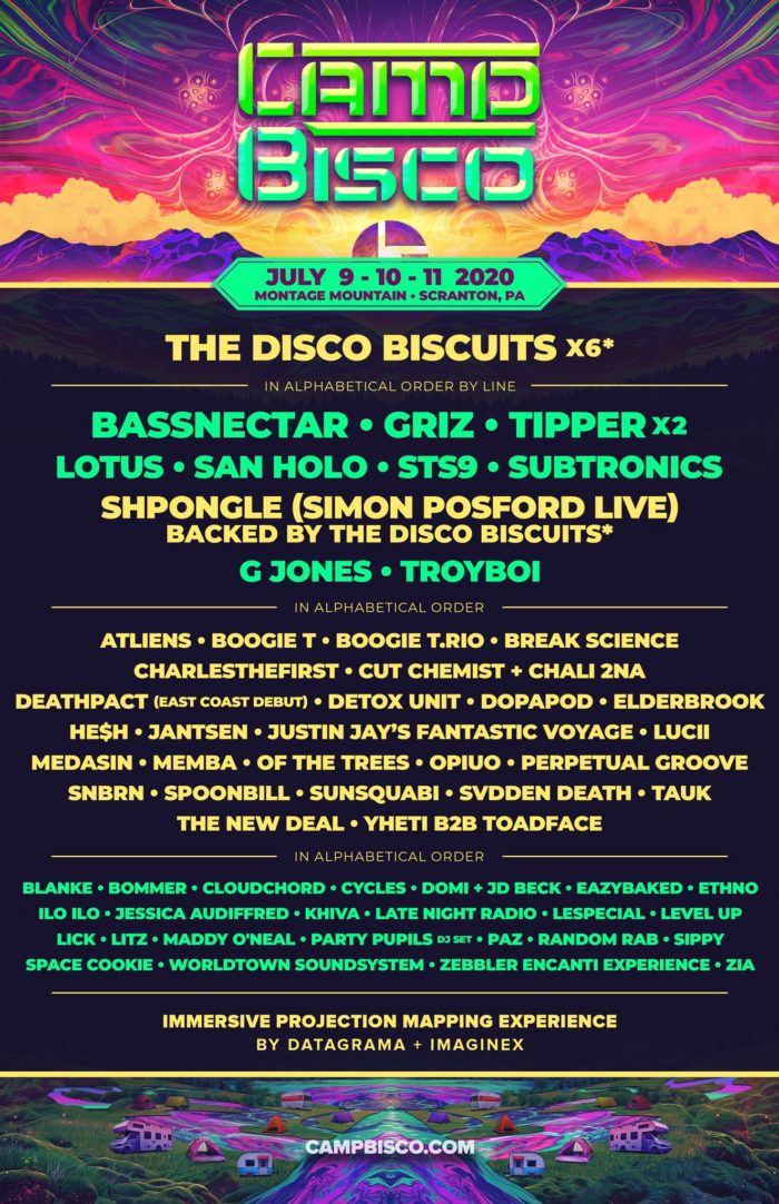 Camp Bisco Schedule 2022 Camp Bisco Sets 2020 Lineup: The Disco Biscuits, Bassnectar, Griz, Tipper,  Lotus And More