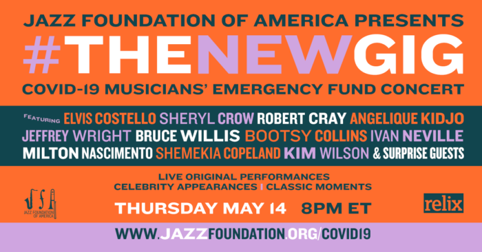 Jazz Foundation of America’s #TheNewGig Benefit Concert to Feature Elvis Costello, Sheryl Crow, Ivan Neville and More Jazz Foundation of America’s #TheNewGig Benefit Concert to Feature Elvis Costello, Sheryl Crow, Ivan Neville and More