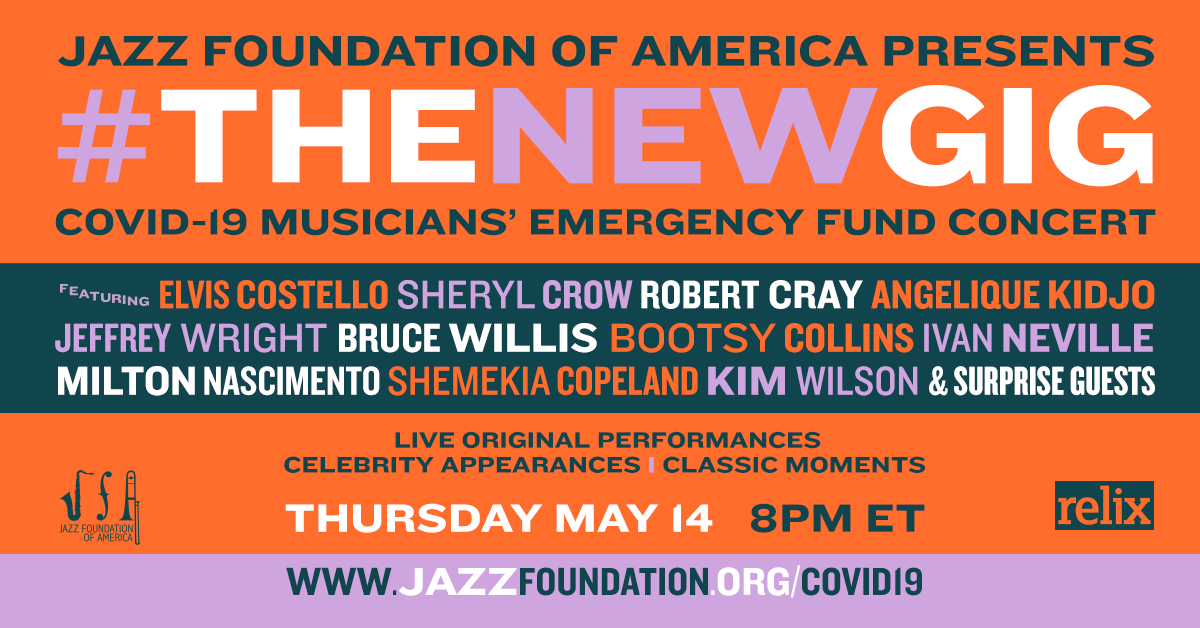 Jazz Foundation of America’s #TheNewGig Benefit Concert to Feature Elvis Costello, Sheryl Crow, Ivan Neville and More