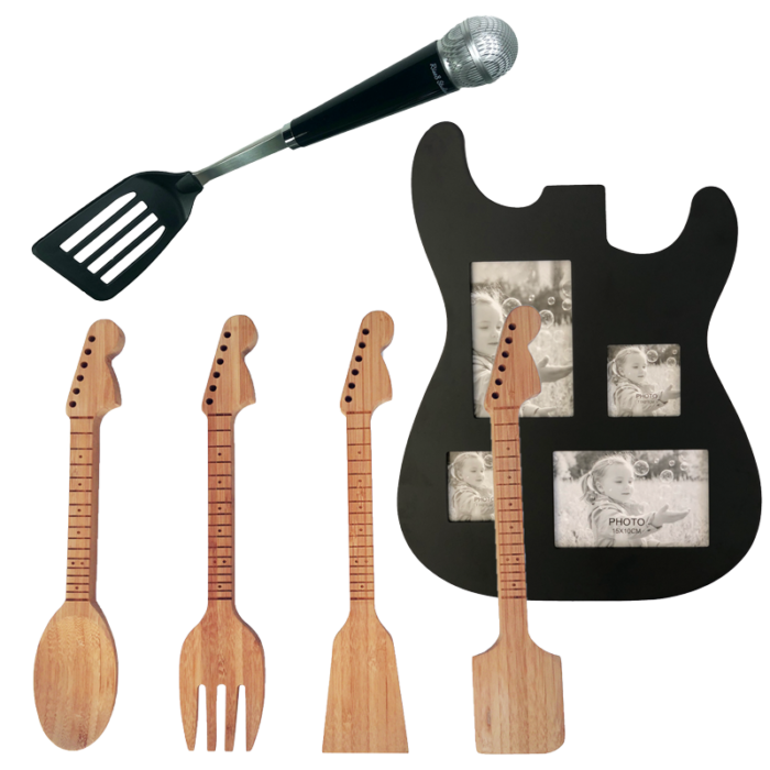 Music Gift Microphone Spatula, Instrument Utensils, Guitar Photo Frame