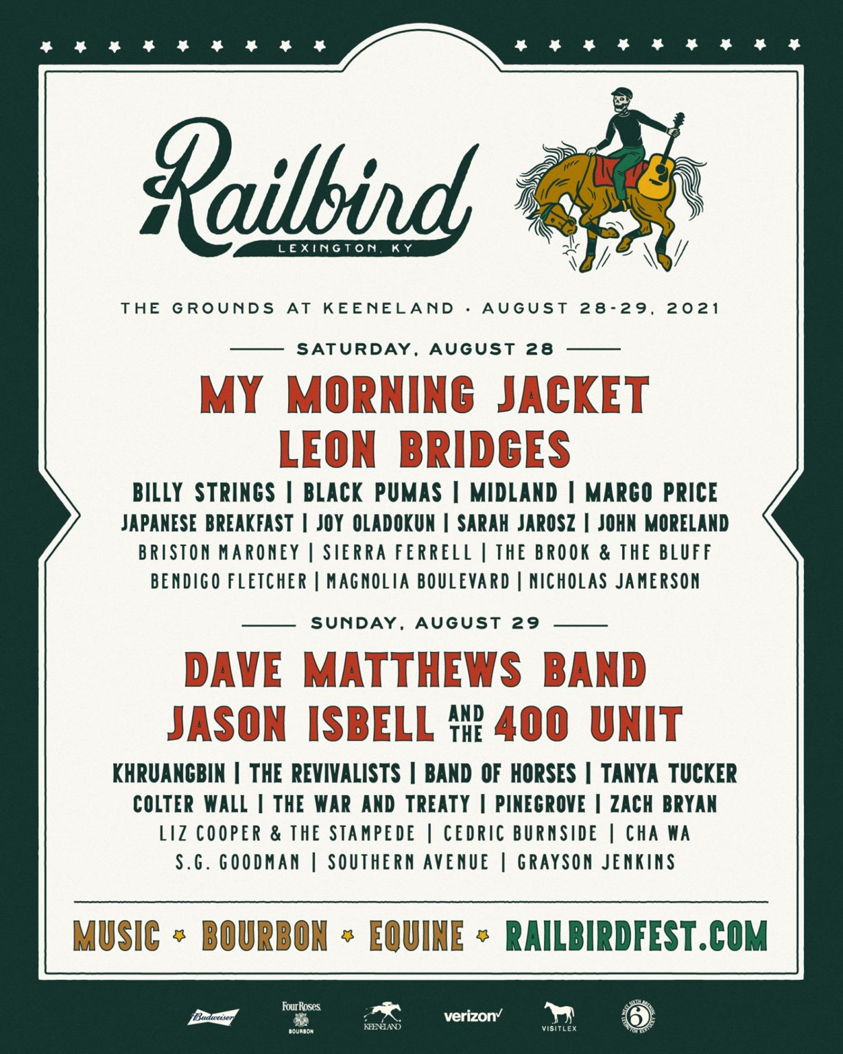 Railbird Festival Sets 2021 Lineup: Dave Matthews Band, My Morning ...