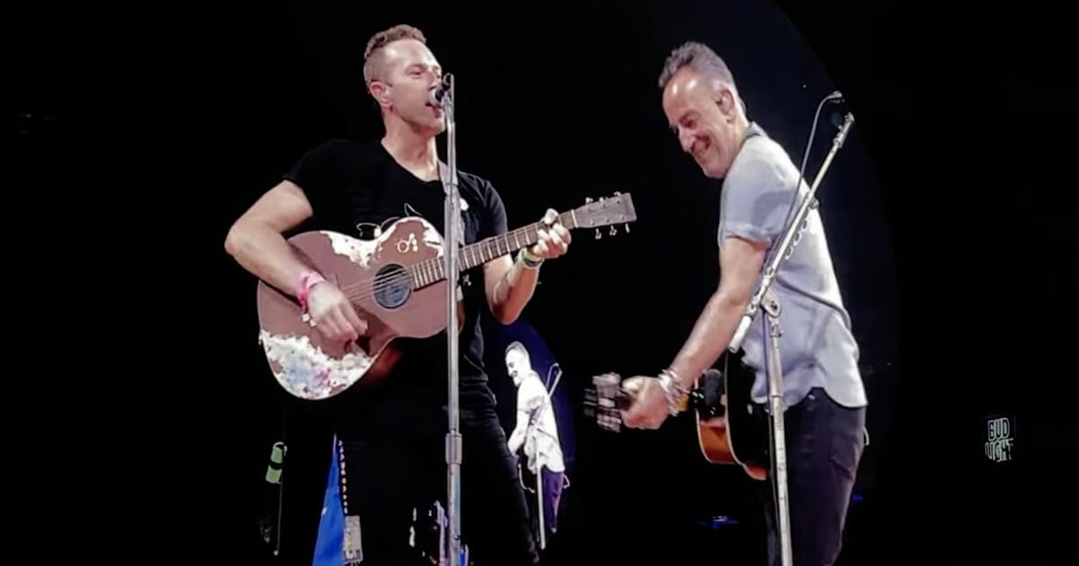 Coldplay Welcome Bruce Springsteen in New Jersey