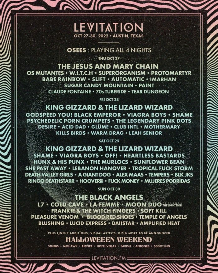 Levitation Music Festival Shares Initial Artist Lineup The Jesus and