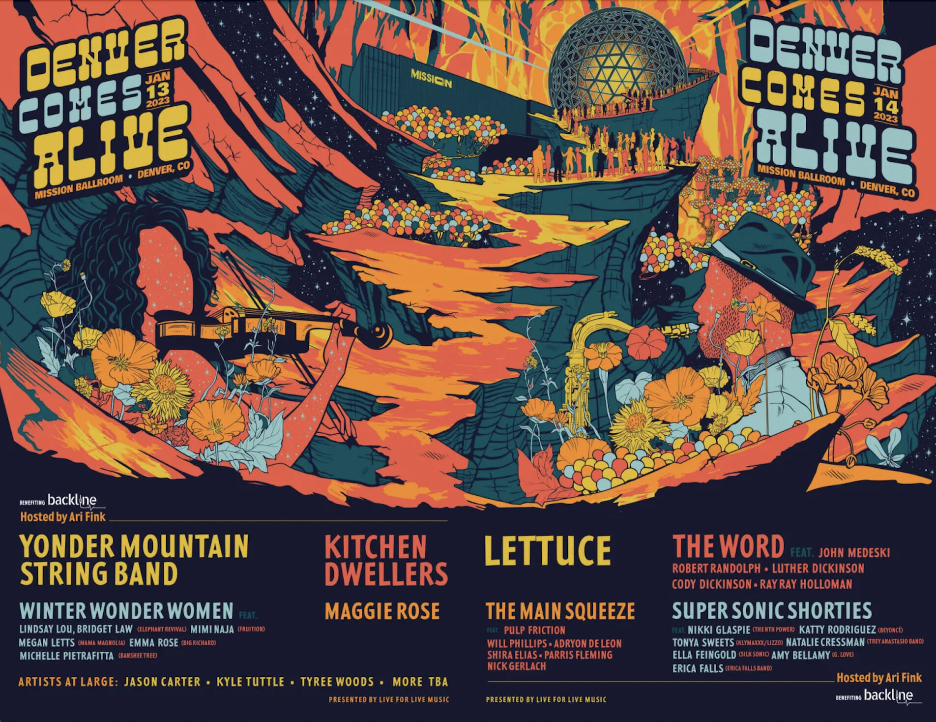 Denver Comes Alive 2023 Announces Lineup: Yonder Mountain String Band, Kitchen Dwellers, Lettuce and More