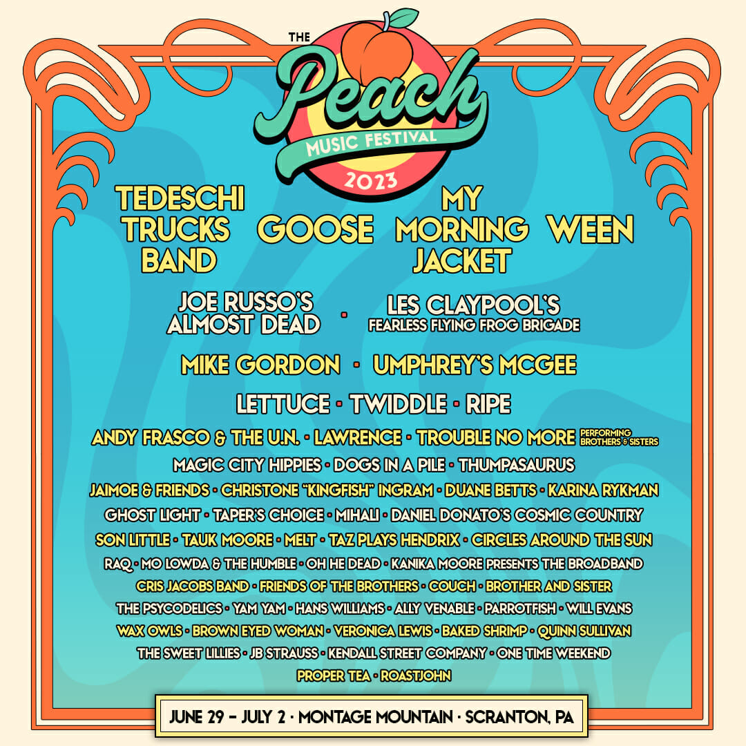 The Peach Music Festival Announces 2023 Lineup Tedeschi Trucks Band
