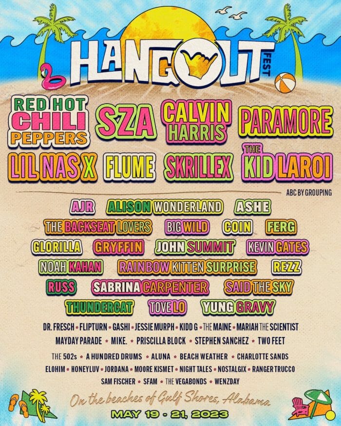 Hangout Music Festival Announces 2023 Lineup Red Hot Chili Peppers