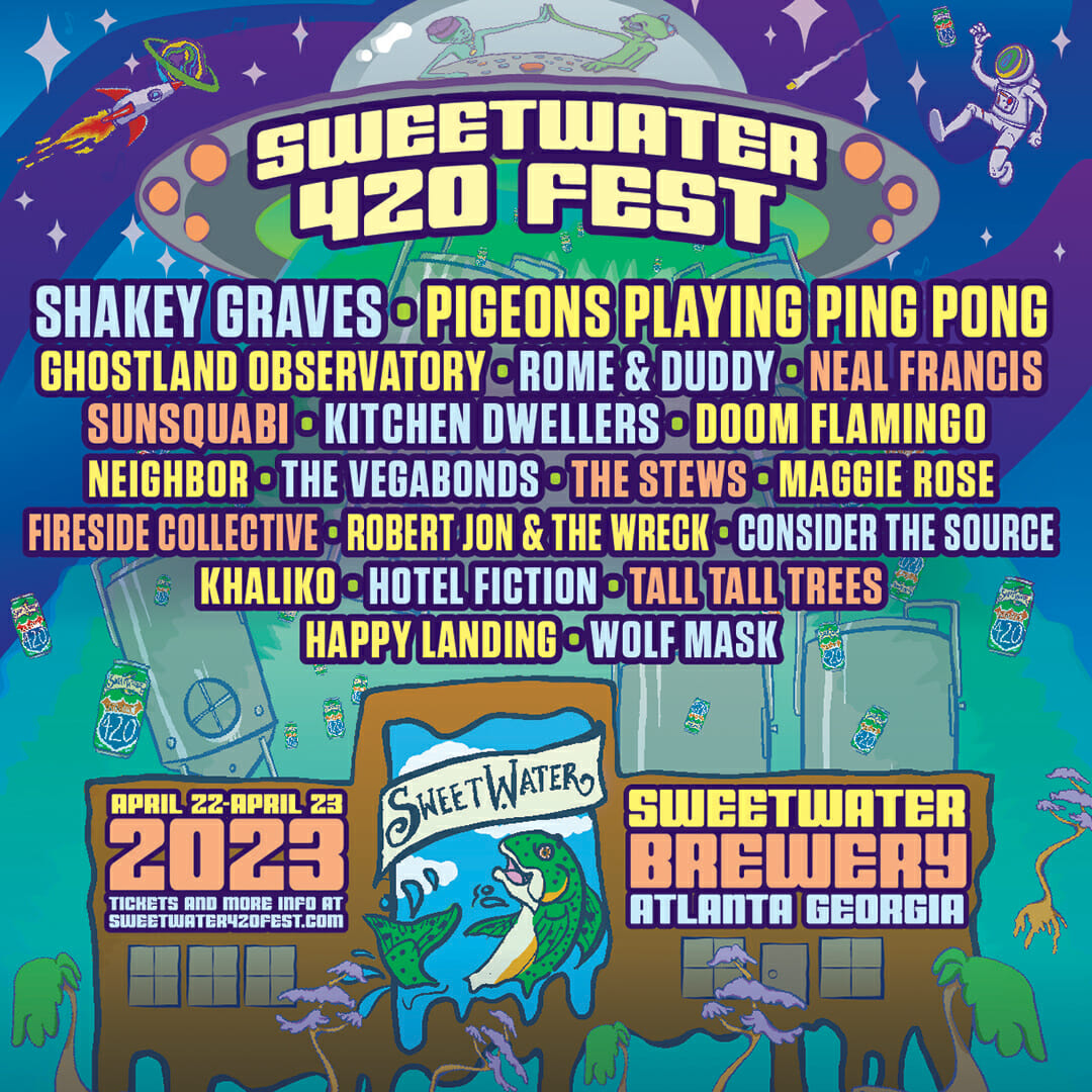 SweetWater 420 Fest Plots 2023 Event Shakey Graves, Pigeons Playing