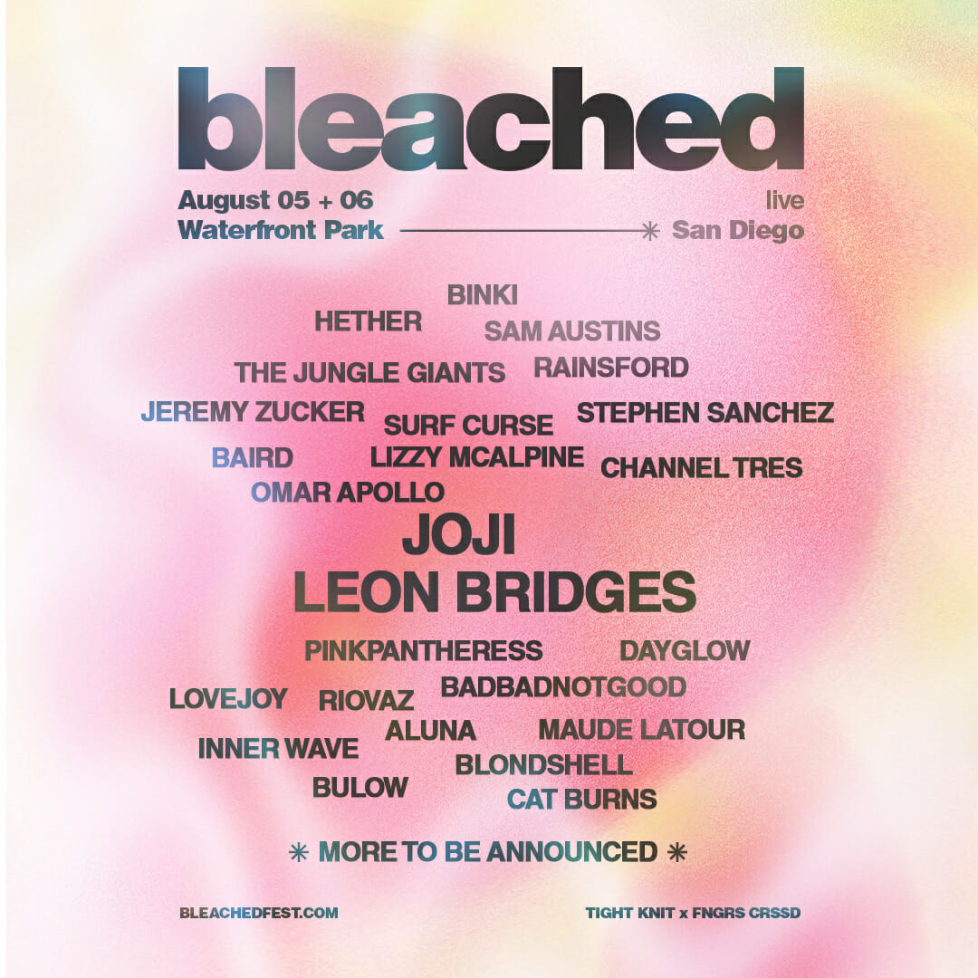 Bleached Festival Reveals Inaugural Artist Lineup Joji, Leon Bridges