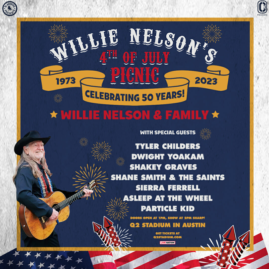 Willie Nelson Announces 50th Anniversary 4th of July Picnic