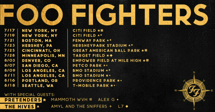 foo fighters tour release
