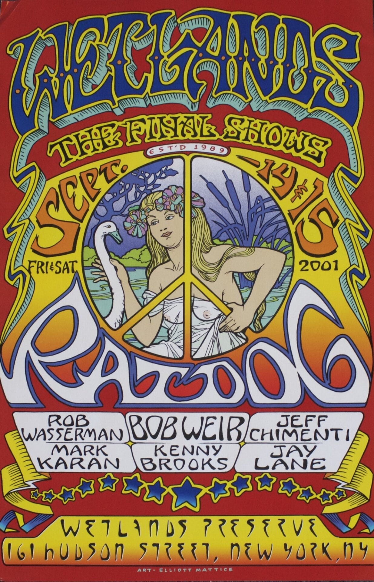 Original 2001 Ratdog at Wetlands Poster