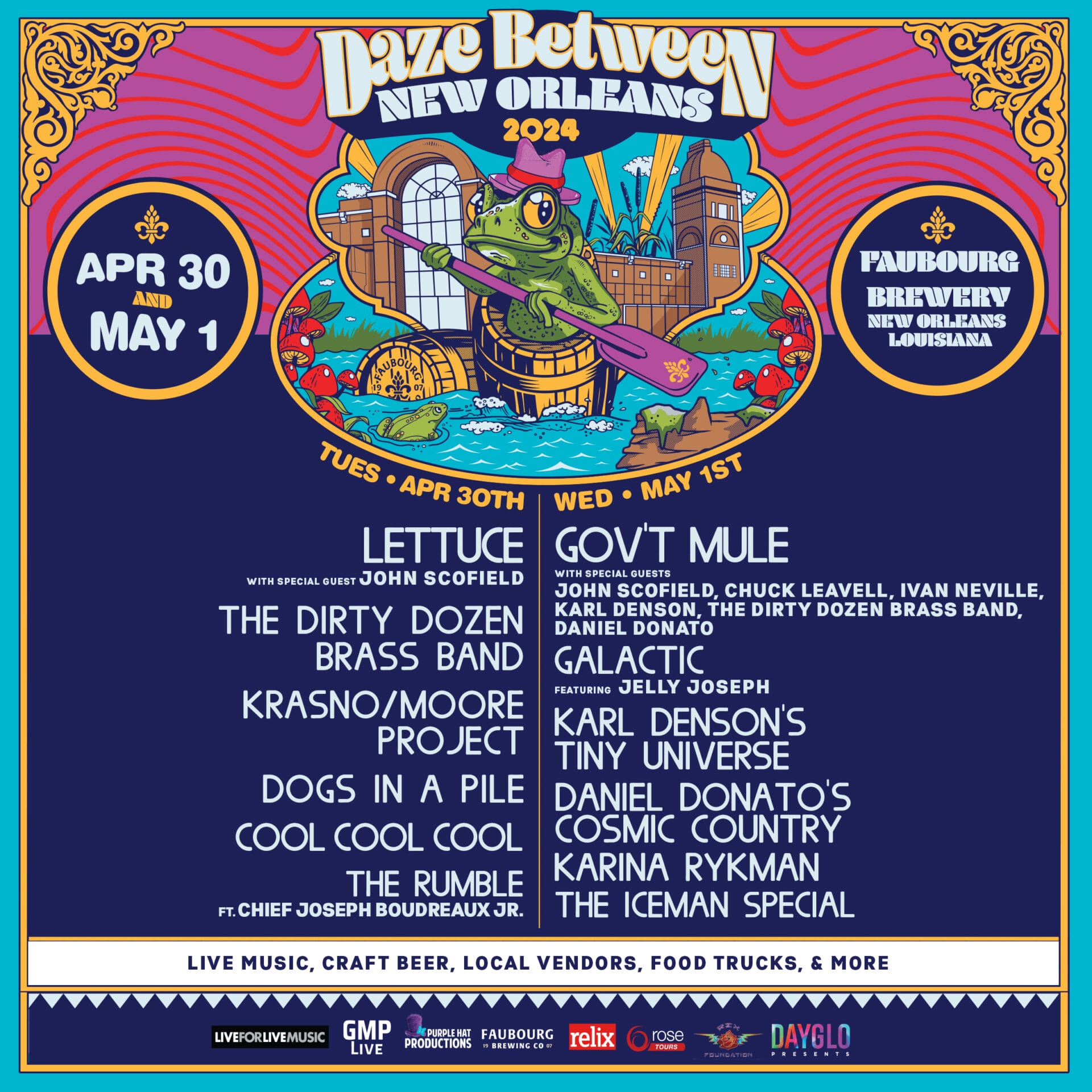 Daze Between New Orleans Drops 2024 Artist Lineup: Gov’t Mule & Friends, Lettuce and More