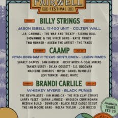 FairWell Festival Drops 2024 Artist Lineup: Billy Strings, Brandi Carlile, CAAMP and More