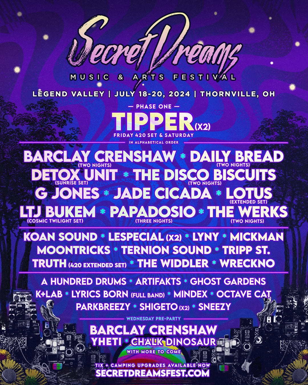 Secret Dreams Music & Arts Festival Unveils Phase One Artist Lineup: Tipper, Disco Biscuits, Lotus and More