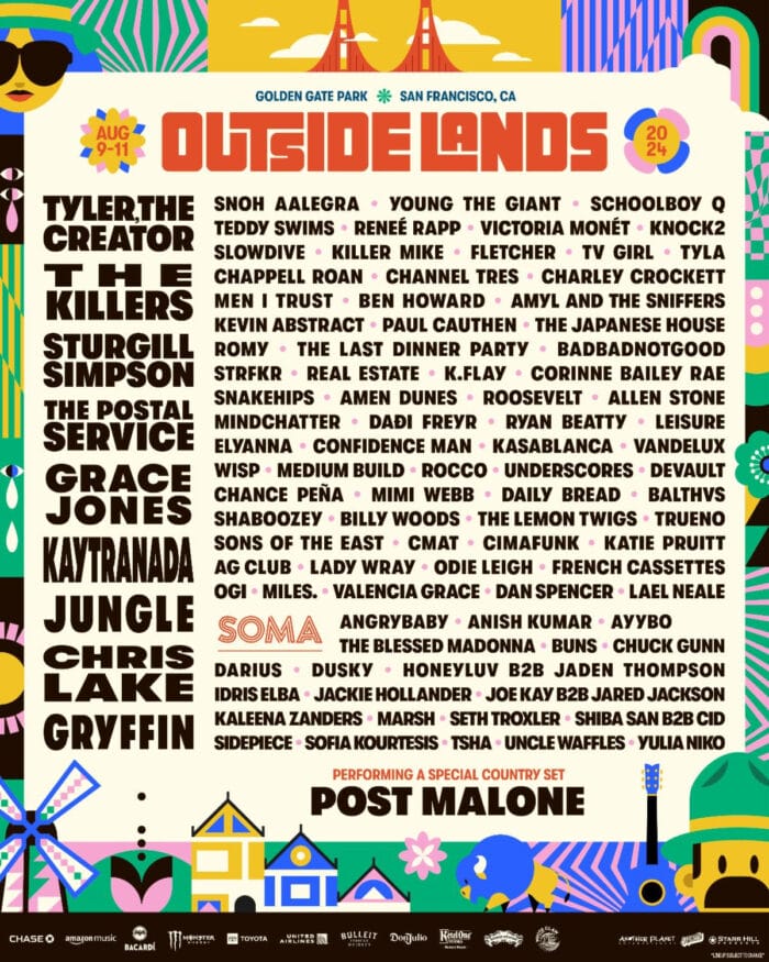 Outside Lands Announces 2024 Artist Lineup: Tyler, The Creator, The Killers, Sturgill Simpson and More