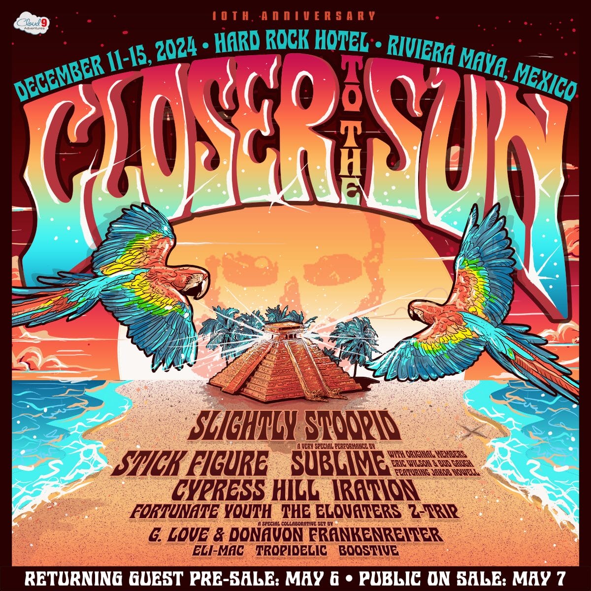 Slightly Stoopid to Host 10th Closer to the Sun Concert Vacation in Mexico with Stick Figure, Sublime, Cypress Hill and More 