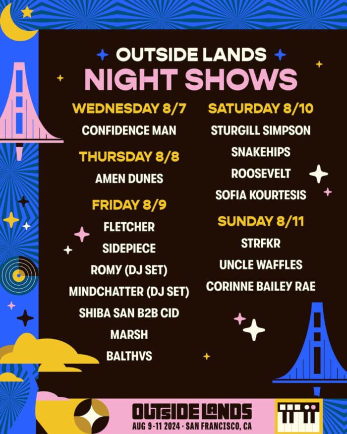 Outside Lands Unveil Night Shows Schedule, Intimate 500-Capacity Sturgill Simpson Gig