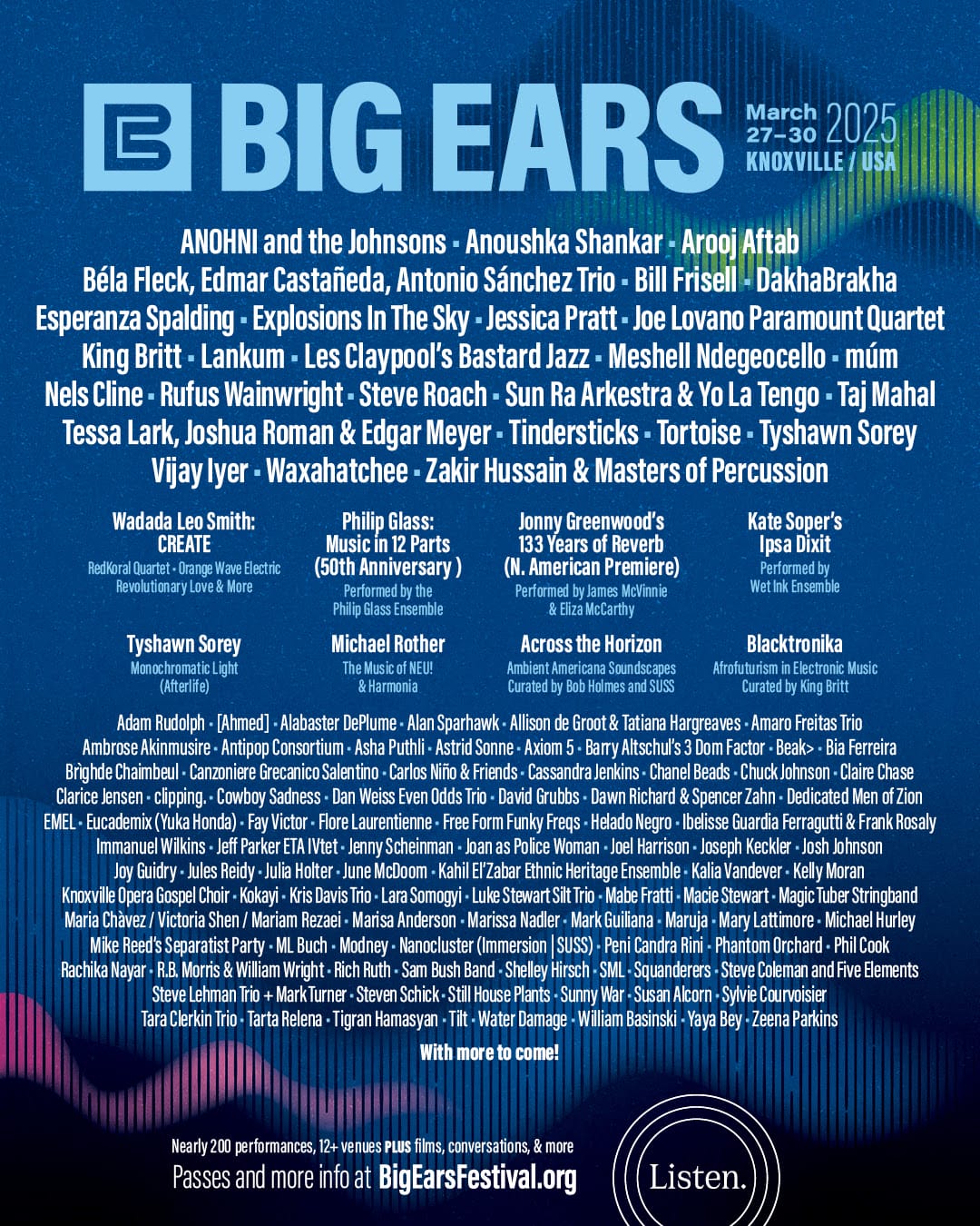 Big Ears Festival Shares 2025 Initial Artist Lineup: Béla Fleck, Esperanza Spalding, Les Claypool, Waxahatchee, Sun Ra Arkestra with Yo La Tengo and More