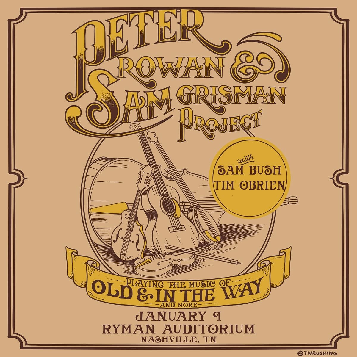 Sam Grisman Project to Make Ryman Debut with Peter Rowan and Special Guests Sam Bush and Tim O’Brien Sam Grisman Project to Make Ryman Debut with Peter Rowan and Special Guests Sam Bush and Tim O’Brien