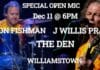 Jon Fishman to Join College Pal J Willis Pratt at  The Den’s Open Mic Night This Evening