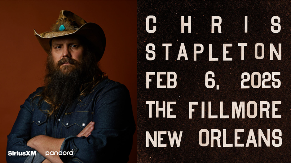 Chris Stapleton to Kick Off Super Bowl Weekend at The Fillmore in New Orleans