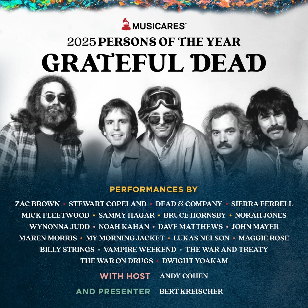 MusiCares’ Grateful Dead Tribute Lineup to Feature Performances by Dead & Company, Dave Matthews, Billy Strings, Lukas Nelson and More