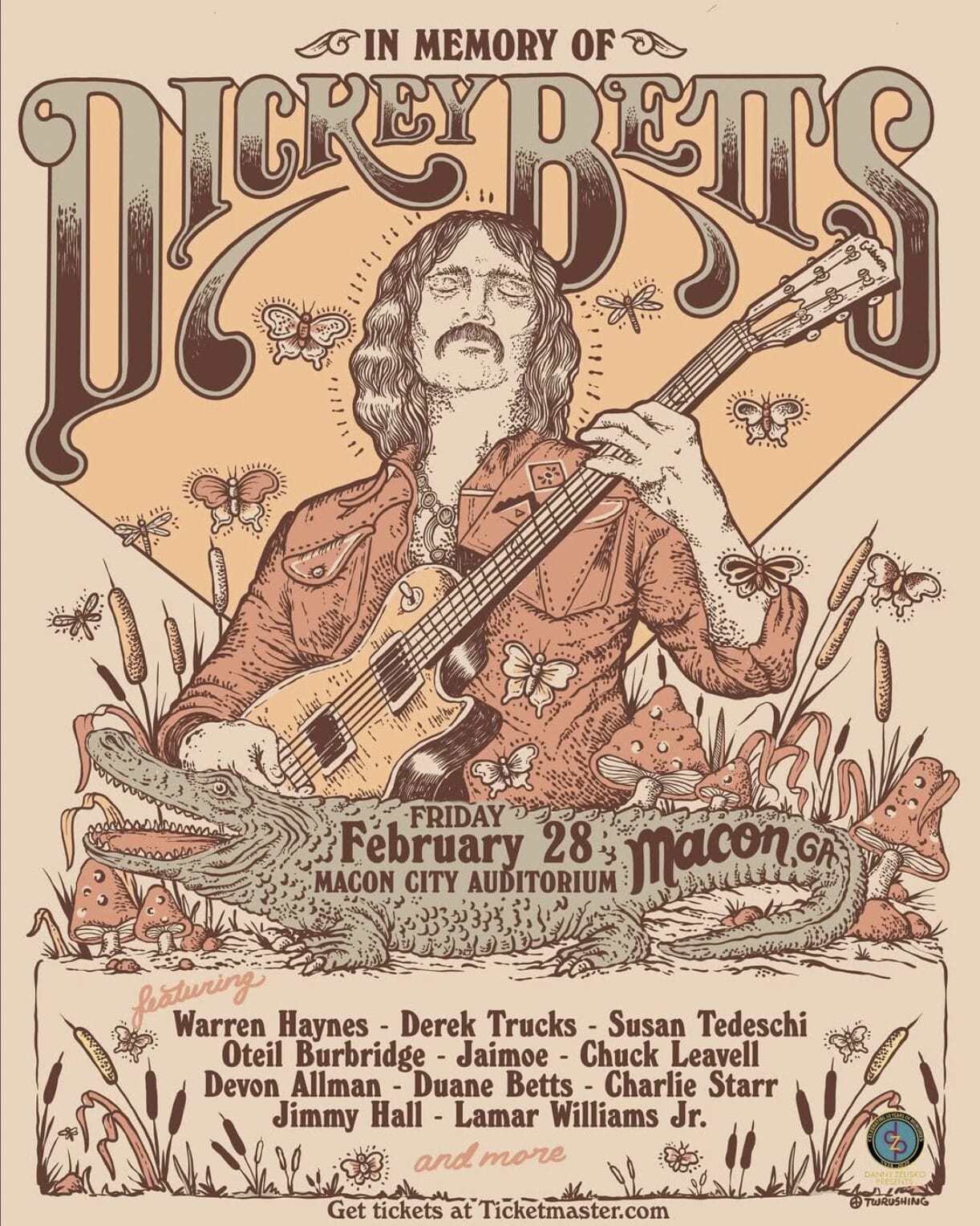 Macon City Auditorium to Host Dickey Betts Memorial Concert Featuring Warren Haynes, Derek Trucks, Susan Tedeschi, Duane Betts and More