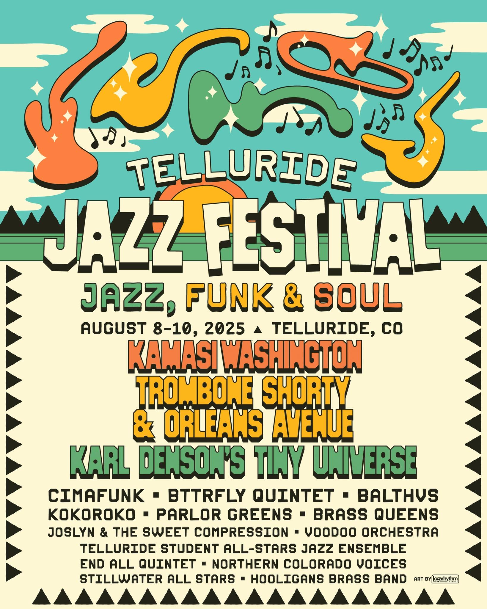 Telluride Jazz Festival Unveils 2025 Artist Lineup: Kamasi Washington, Trombone Shorty, Karl Denson’s Tiny Universe, BALTHVS, Kokoroko and More Telluride Jazz Festival Unveils 2025 Artist Lineup: Kamasi Washington, Trombone Shorty, Karl Denson’s Tiny Universe, BALTHVS, Kokoroko and More