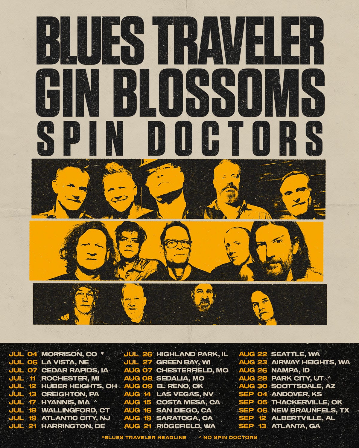 Blues Traveler and Gin Blossoms Unveil Summer Co-Headline Tour with Spin Doctors Blues Traveler and Gin Blossoms Unveil Summer Co-Headline Tour with Spin Doctors