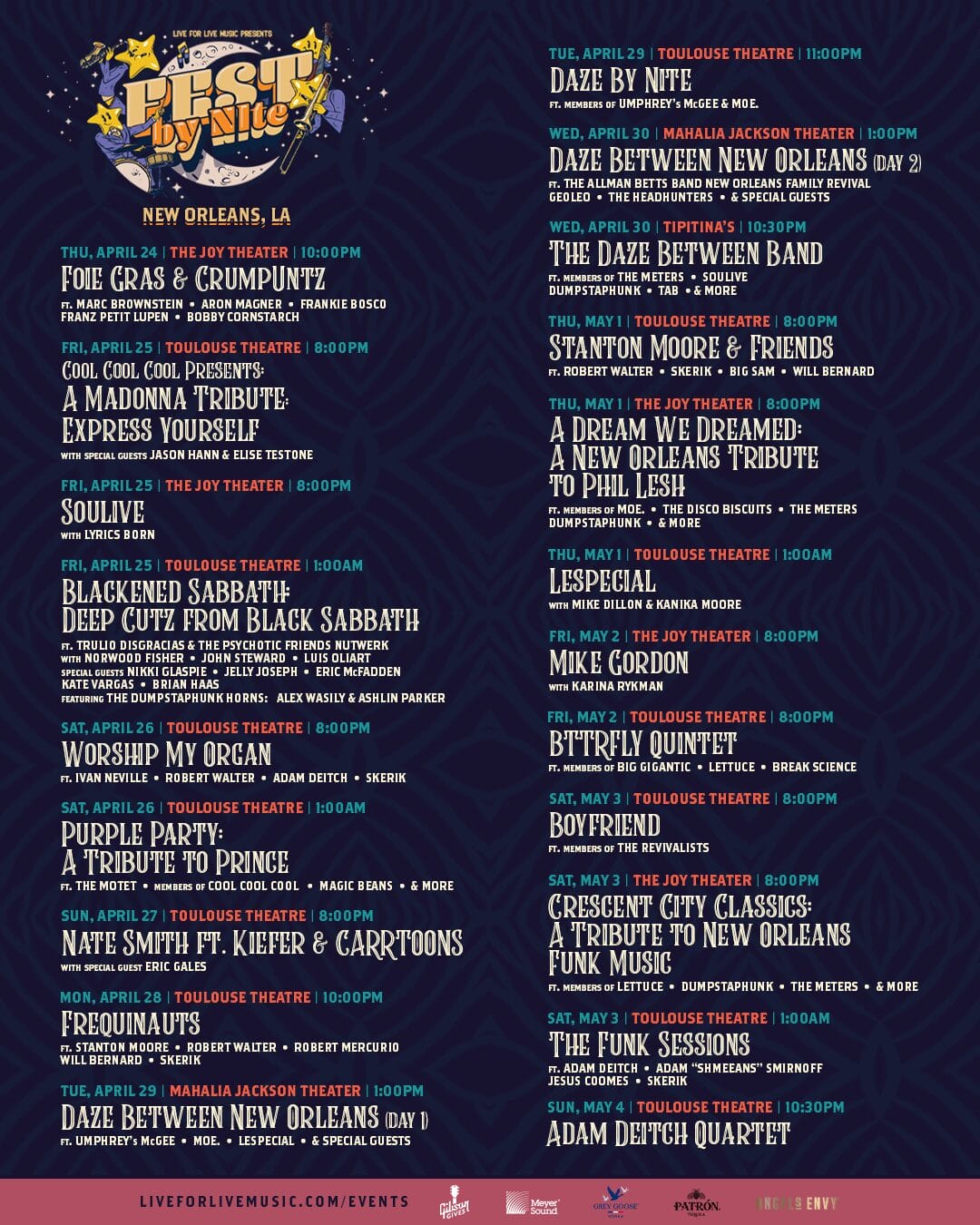 A Guide to Fest by Nite During New Orleans Jazz & Heritage Festival A Guide to Fest by Nite During New Orleans Jazz & Heritage Festival