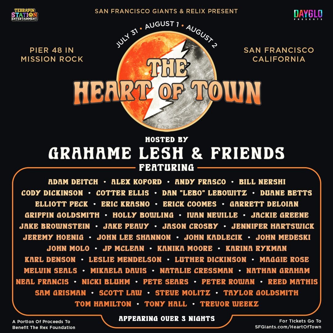 Bill Nershi, Maggie Rose and Peter Rowan Join The Heart of Town All-Star Tribute to the Grateful Dead with Grahame Lesh & Friends Bill Nershi, Maggie Rose and Peter Rowan Join The Heart of Town All-Star Tribute to the Grateful Dead with Grahame Lesh & Friends
