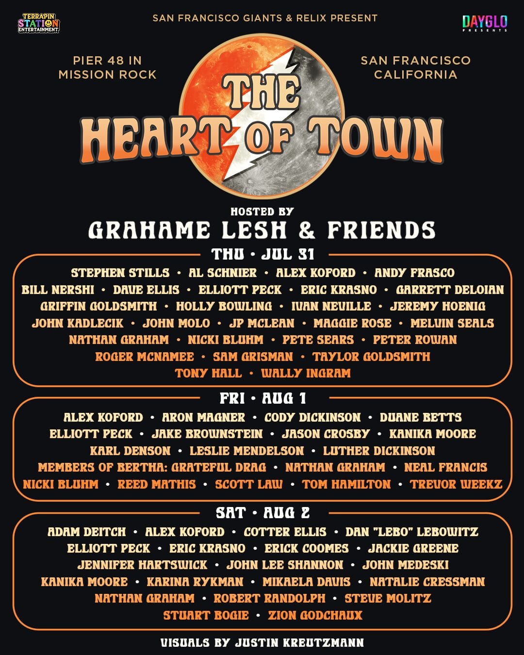 The Heart of Town All-Star Tribute to the Grateful Dead with Grahame Lesh & Friends to Stream on nugs, Add Zion Godchaux to Saturday’s Roster and Visuals by Justin Kreutzmann The Heart of Town All-Star Tribute to the Grateful Dead with Grahame Lesh & Friends to Stream on nugs, Add Zion Godchaux to Saturday’s Roster and Visuals by Justin Kreutzmann