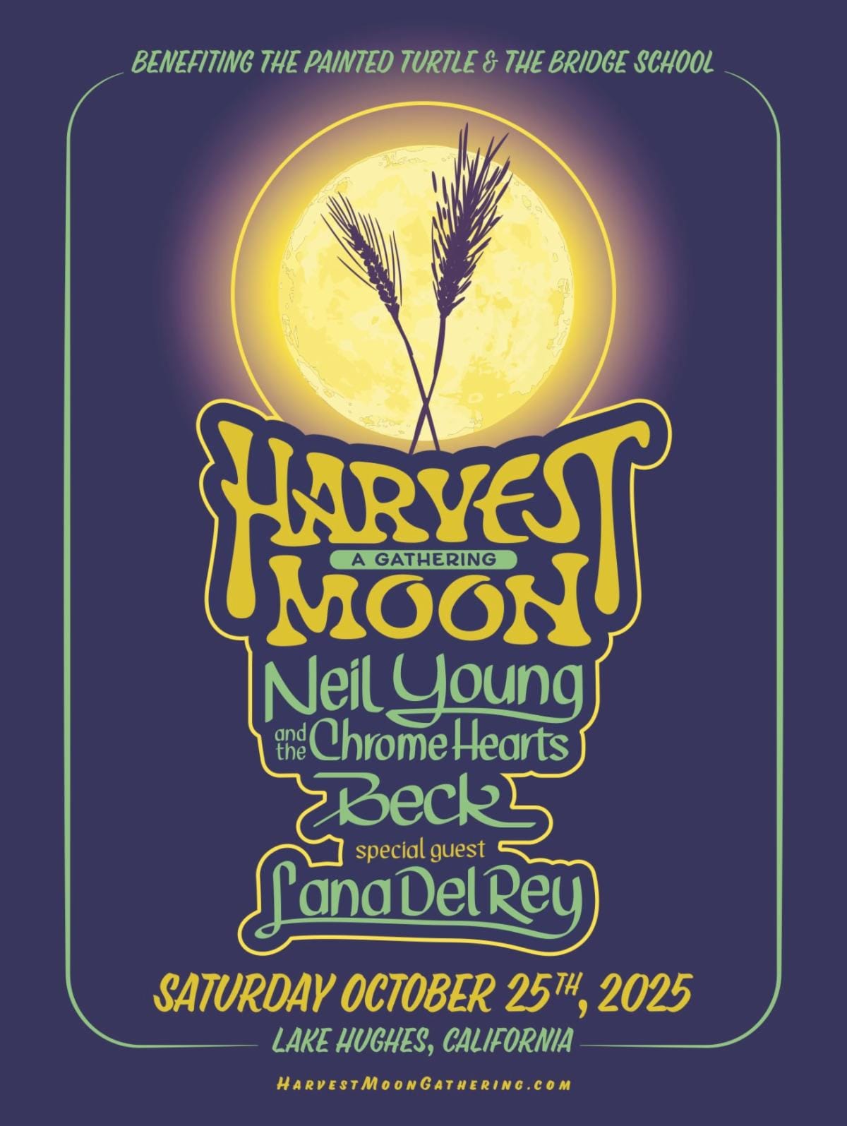 Neil Young and The Chrome Hearts, Beck and Lana Del Rey to Participate in the Harvest Moon Benefit Concert