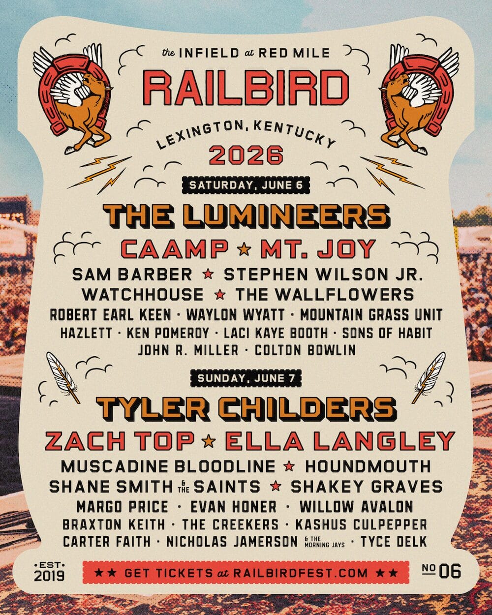 Railbird Festival Turns Over 2026 Artist Lineup: Tyler Childers, Caamp, Mt. Joy, The Lumineers and More Railbird Festival Turns Over 2026 Artist Lineup: Tyler Childers, Caamp, Mt. Joy, The Lumineers and More