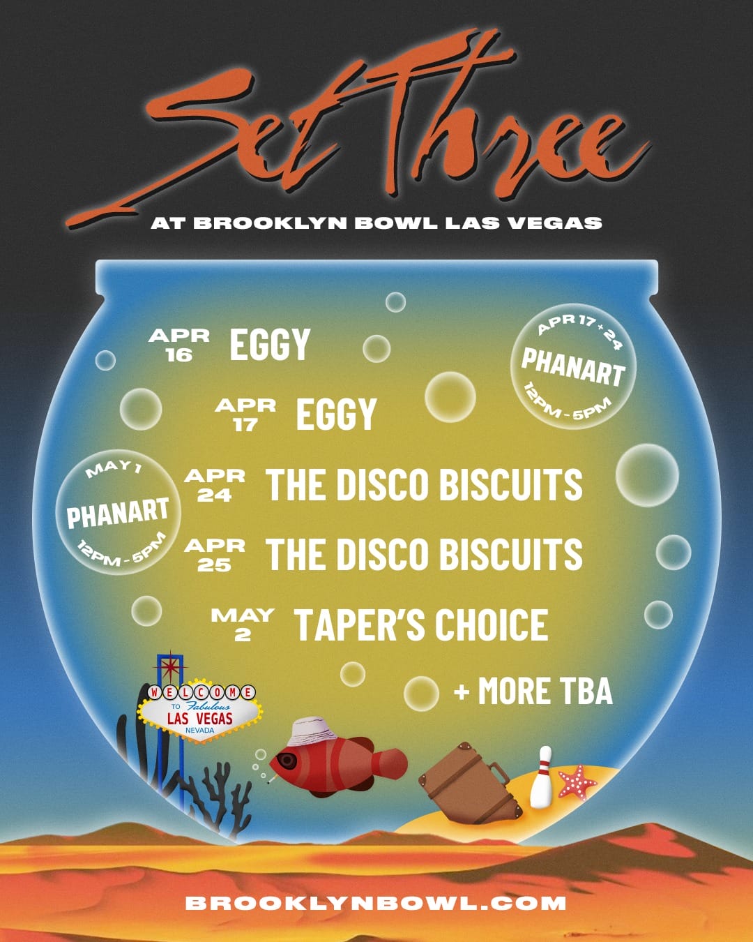 Brooklyn Bowl Las Vegas to Host Phish Sphere Aftershows with The Disco Biscuits, Eggy and Taper’s Choice