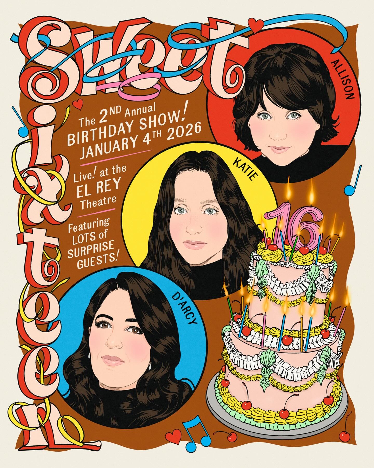 Katie & Alison Crutchfield and D’Arcy Carden Welcome Kevin Morby, Carrie Brownstein, Will Forte, Katie Gavin and More at Birthday Concert