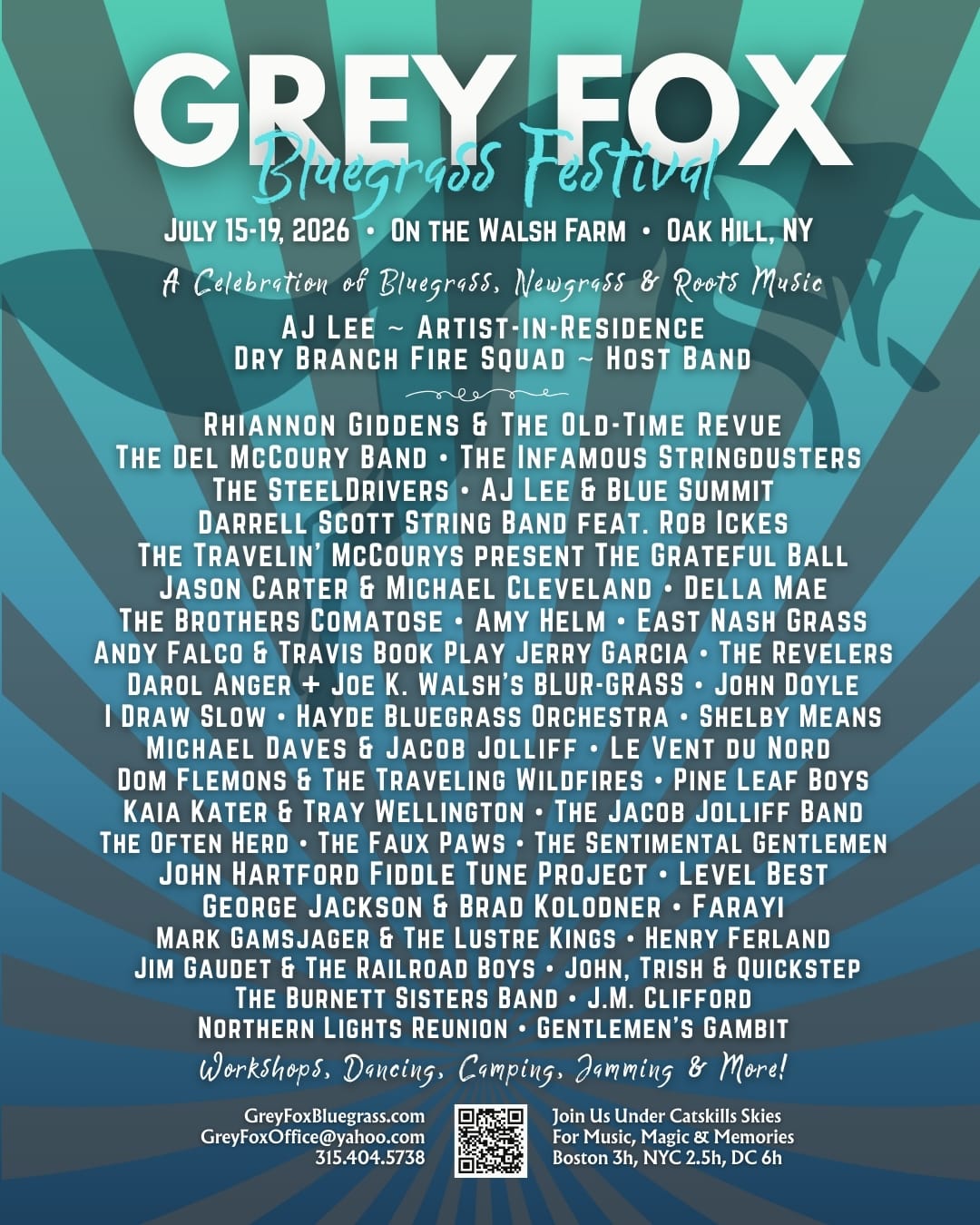 Grey Fox Bluegrass Festival Shares 2026 Artist Lineup: Rhiannon