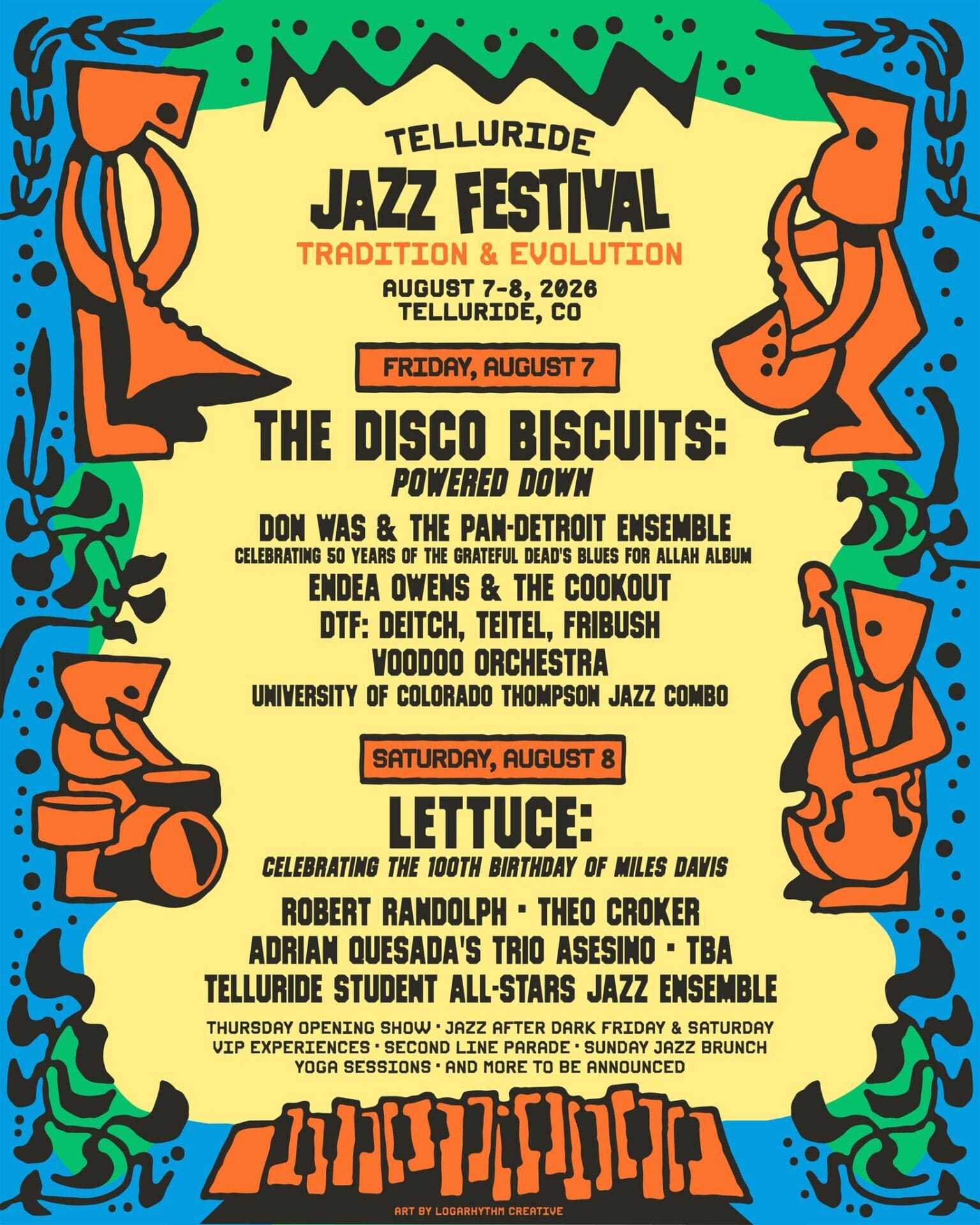Telluride Jazz Festival Confirms 2026 Lineup: The Disco Biscuits (Powered Down), Lettuce, Don Was, Robert Randolph and More