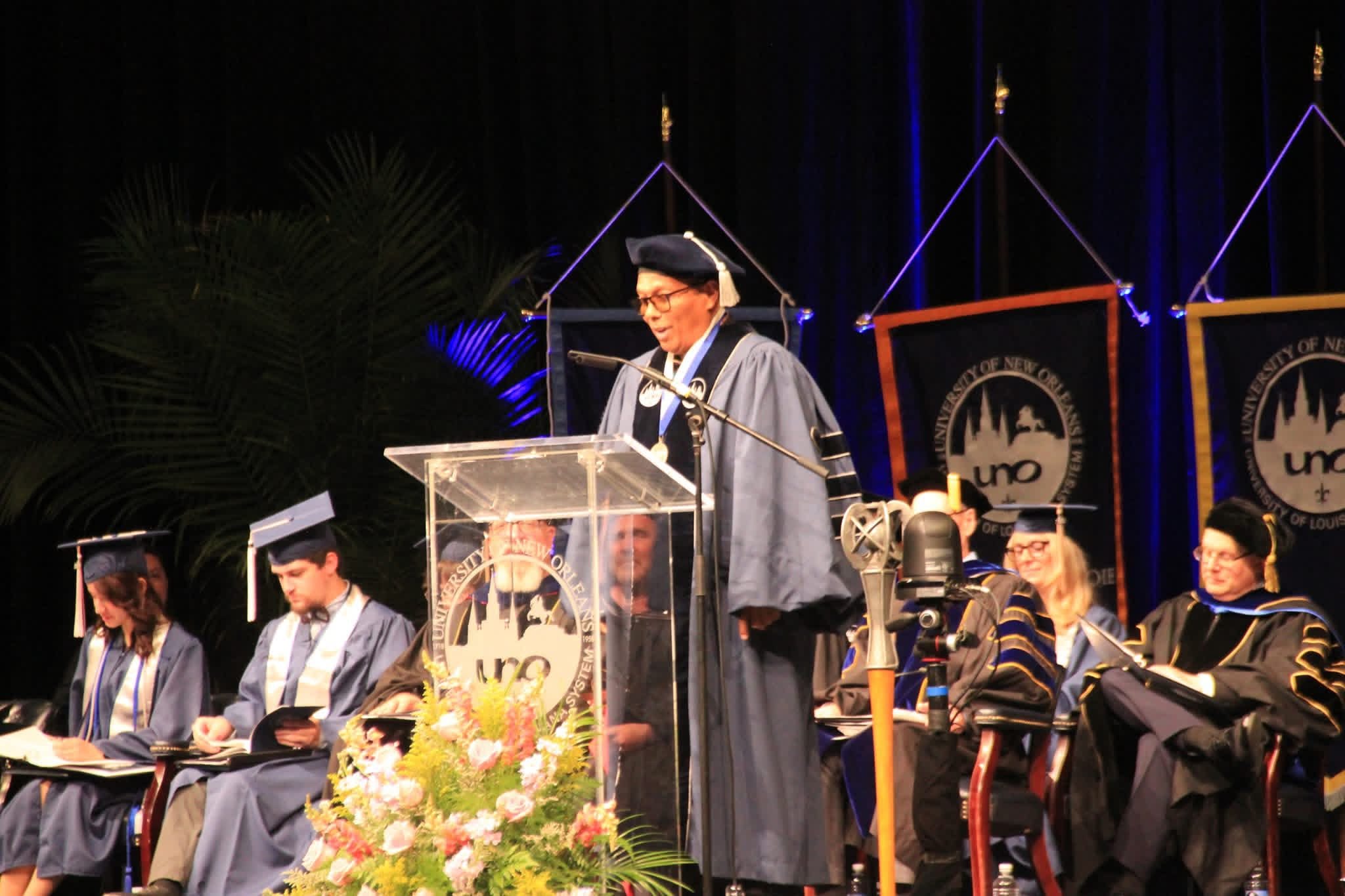 Ivan Neville Delivers Commencement Address and Receives Honorary Doctorate at University of New Orleans Graduation Ceremony
