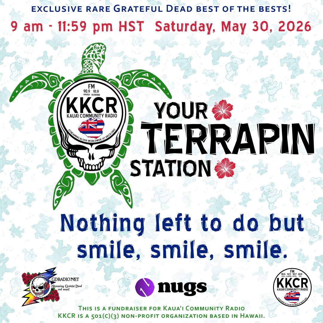 Grateful Dead Marathon Returns to Kauai Community Radio on Saturday, Auction Now Underway