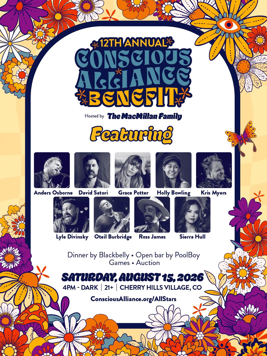 The 12th Annual Conscious Alliance Benefit Concert to Feature Anders Osborne, Oteil Burbridge, Holly Bowling, Sierra Hull and More