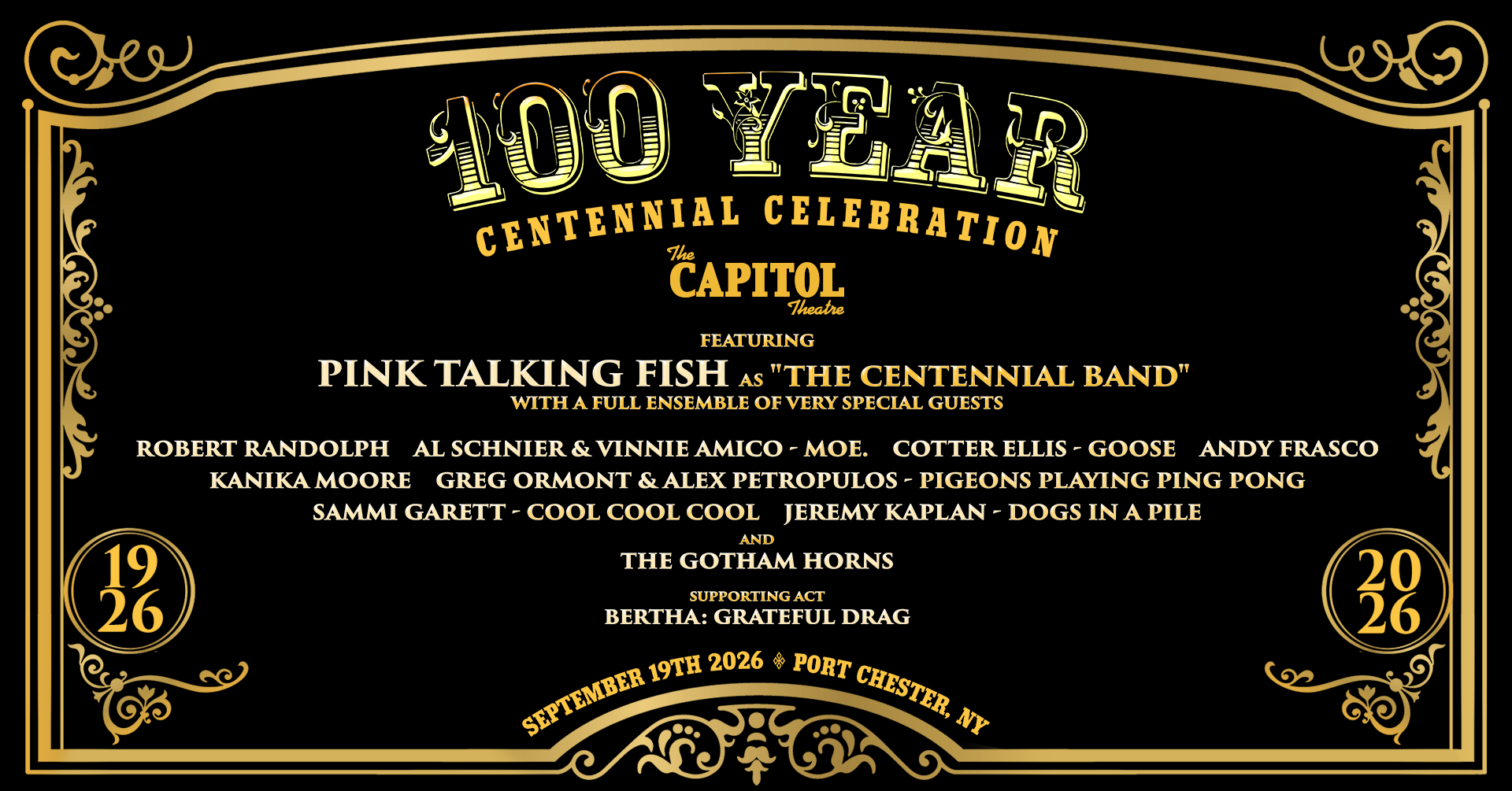 Robert Randolph, Andy Frasco, Kanika Moore, Members of moe., Goose and Pigeons Playing Ping Pong Will Join Pink Talking Phish at the Capitol Theatre’s Centennial Celebration
