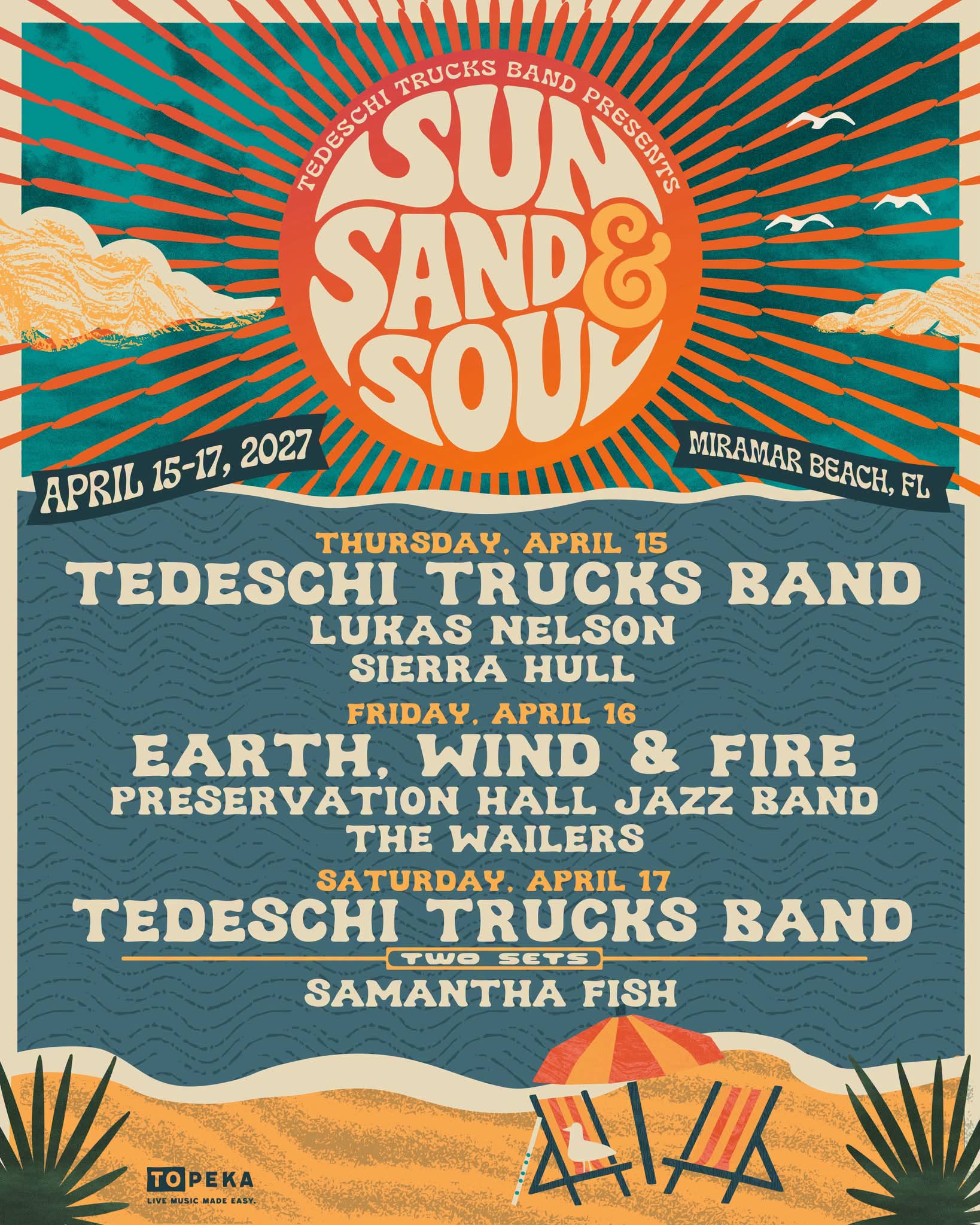 Earth, Wind & Fire, Lukas Nelson, Preservation Hall Jazz Band, Samantha Fish and More to Join Tedeschi Trucks Band at Sun, Sand, and Soul